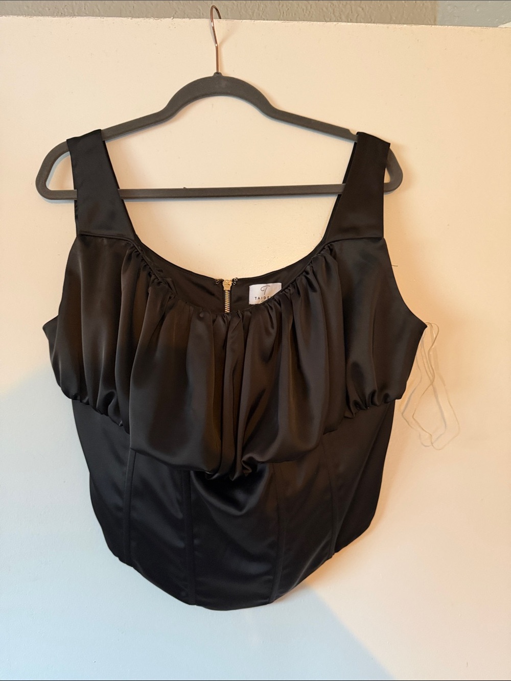 Black Satin Bustier Taideux